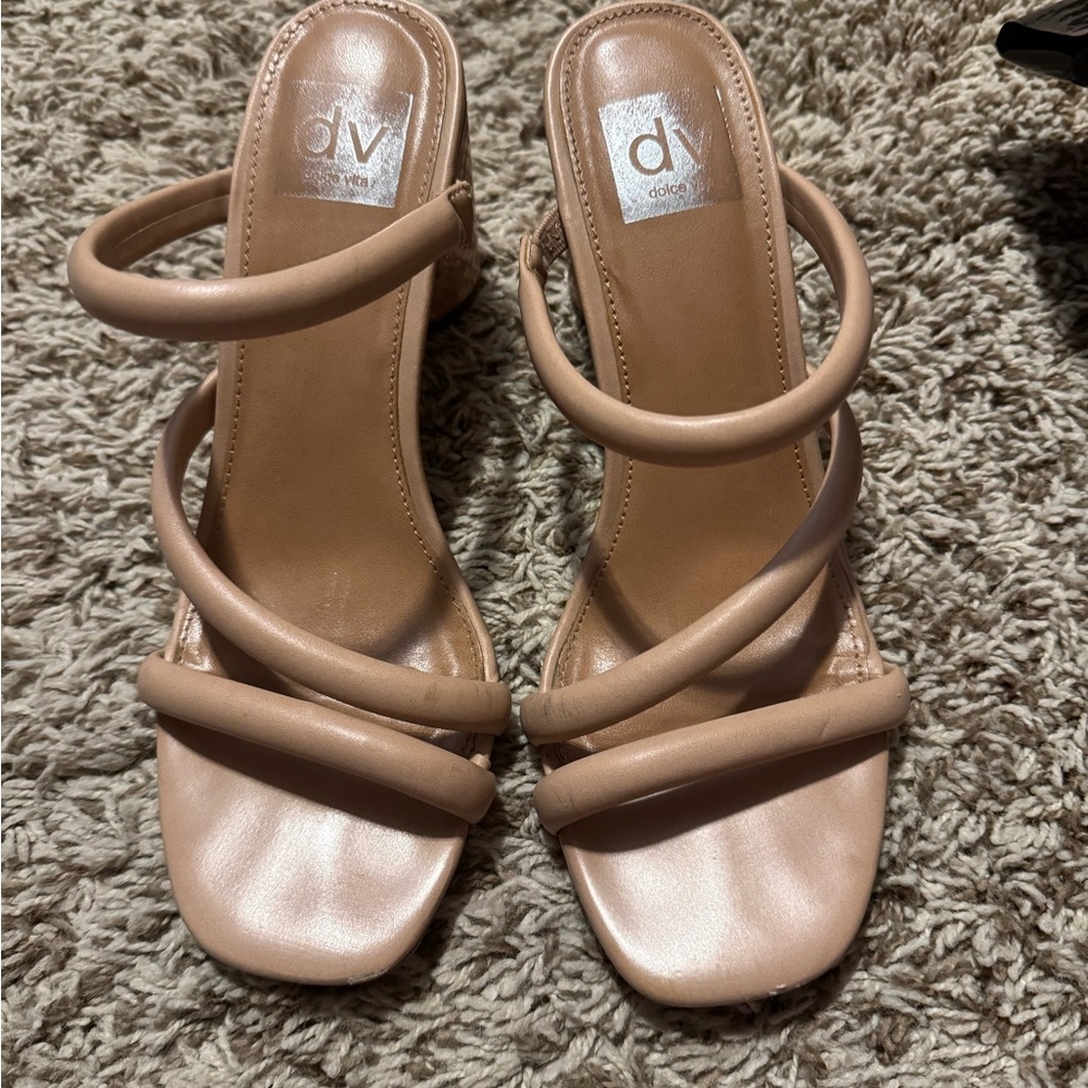 DV by Dolce Vita Women's Nude Strappy Heels